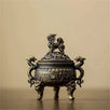 Vintage Alloy Incense Burner Stick Holder Three Legged Hollow Out Mini Sandalwood Censer Incense Burner Home Deco