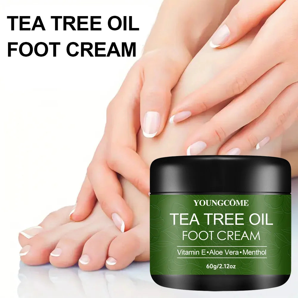Foot moisturizer with aloe vera and tea tree oil to deeply nourish the skin, for dry and rough skin, daily hand and foot care