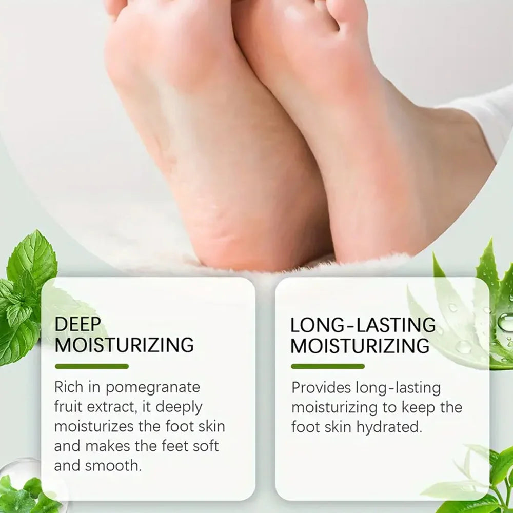 Foot moisturizer with aloe vera and tea tree oil to deeply nourish the skin, for dry and rough skin, daily hand and foot care