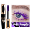 5D Mascara Makeup Waterproof Sweatproof Non-smudgy Slim Color Purple Blue White  Mascara Waterproof  Cosmetics