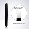 Stainless Steel Black Eyebrow Tweezer with Slant and Flat Point Beauty Tools for Eyelash Tweezer & Ingrown Hair Removal