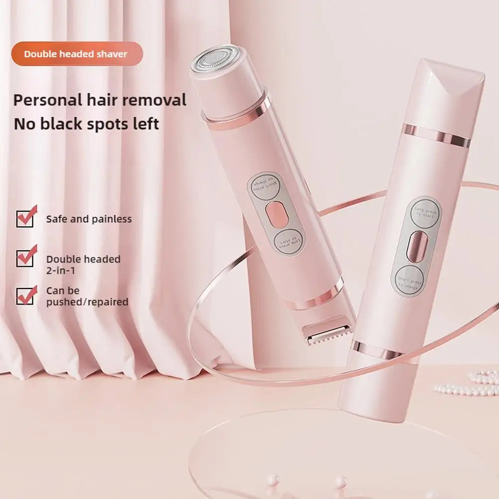 Portable for Women Electric Razor Shaver Lady Shaver Painless Body Hair Trimmer for Armpit Bikini Arm Leg Face Mustache