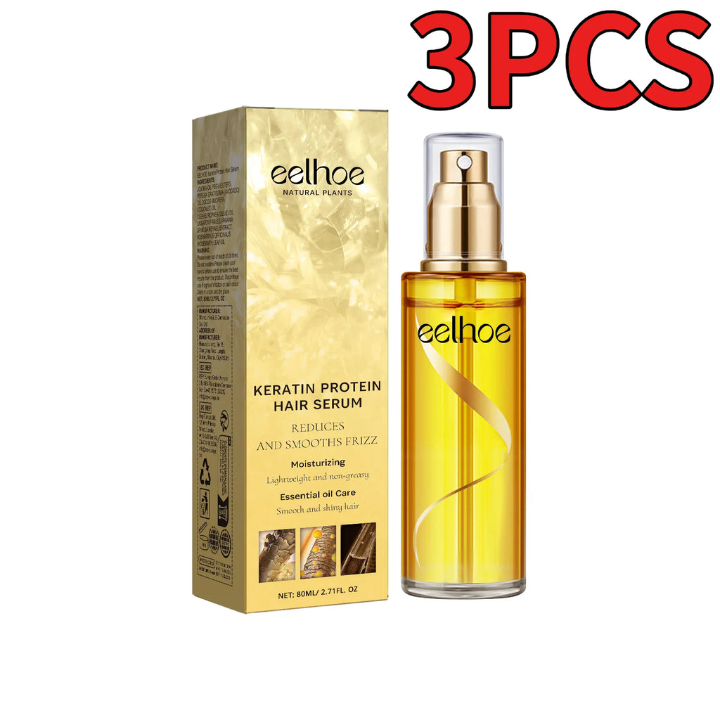 Keratin Hair Care Essence Spray Increase Gloss Improve Dry Curly Hair Reduce Hair Loss Nourish Scalp Moisturize Hair Care Serum