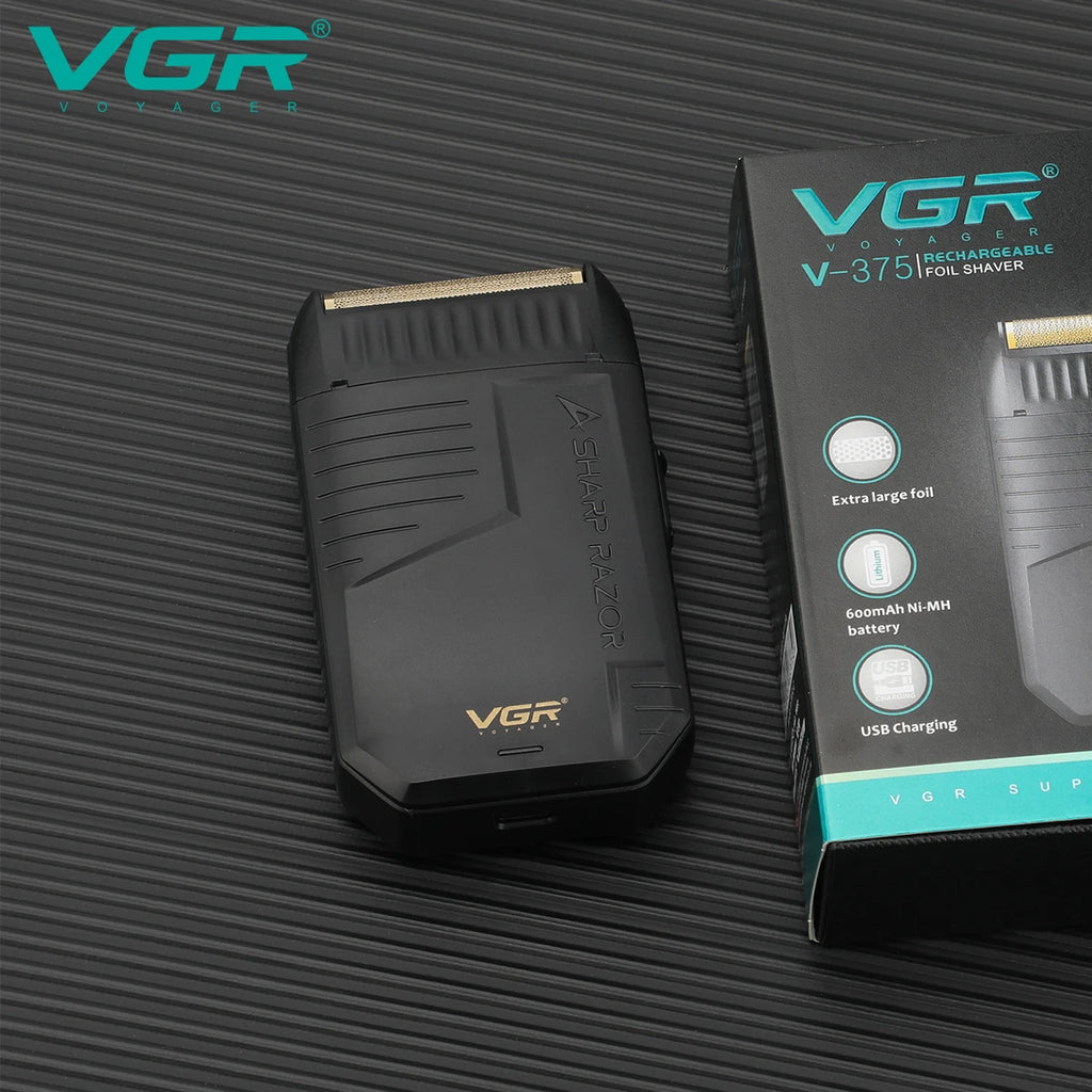 VGR Razor Rechargeable Razor Professional Beard Trimmer Electric Trimmer Reciprocating Shaver Finishing Shaver for Man V-375