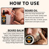 100% Natural Sandalwood Scent 30ml Beard Oil and 30g Balm Soften Strengthen Moisturize Men Beard Grooming Care Product