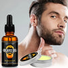 100% Natural Sandalwood Scent 30ml Beard Oil and 30g Balm Soften Strengthen Moisturize Men Beard Grooming Care Product