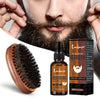 LOCKMIO Beard Grooming Set Musk Scent Beard Oil And High Quality Brush Nourishing Shine Soften Easily Shape Style For Men