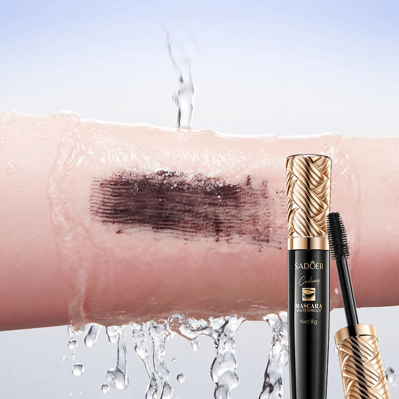 5D 8g Waterproof Mascara Lengthens Eyelashes Extension Black Silk Fiber Mascara Female Makeup Cosmetic Waterproof Mascara