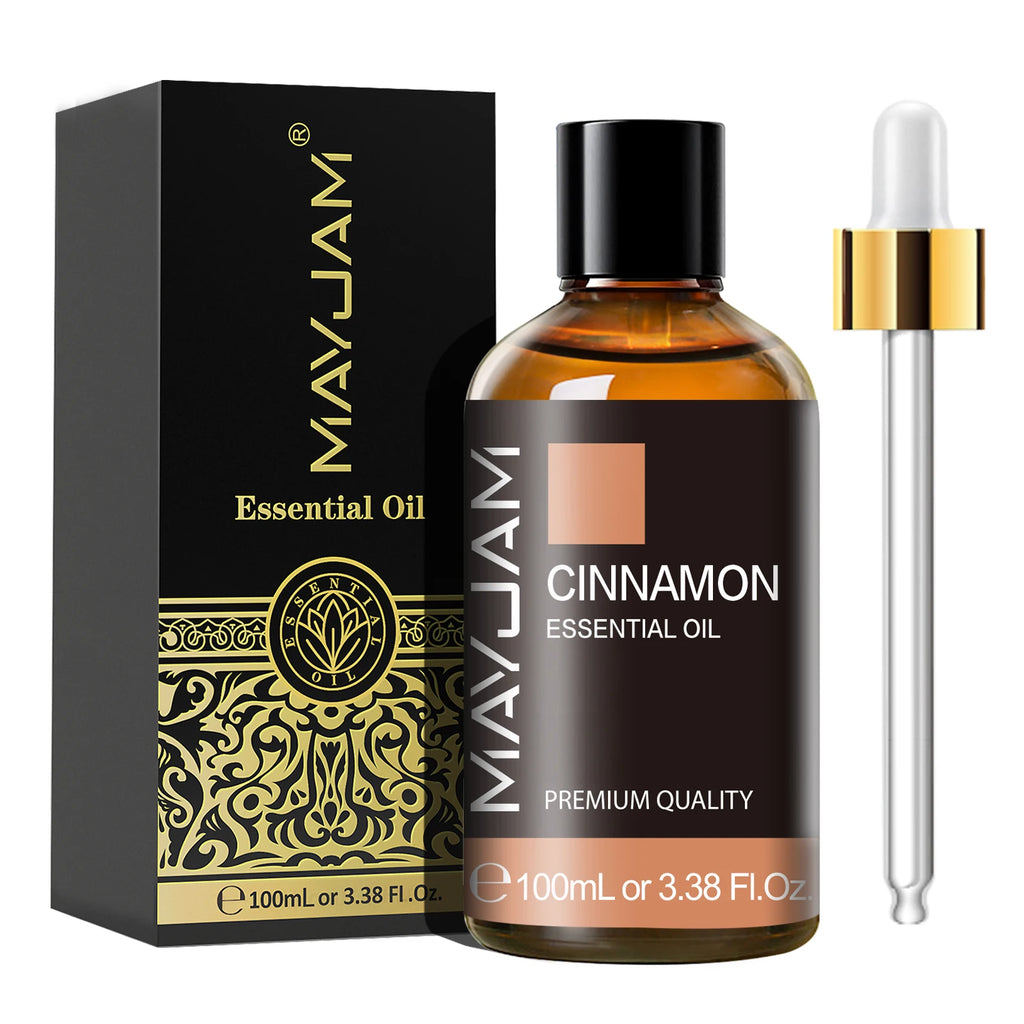 MAYJAM 100ml Cinnamon Essential Oil for Humidifier Aromatic Diffusers Burner Making Scented Candle Handmade Soaps