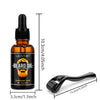 Natural Shea Beard Conditioning Oil Soften Strengthen Beard Sandalwood Scent 30ml and Gently Roller For Men Facial Hair Massage