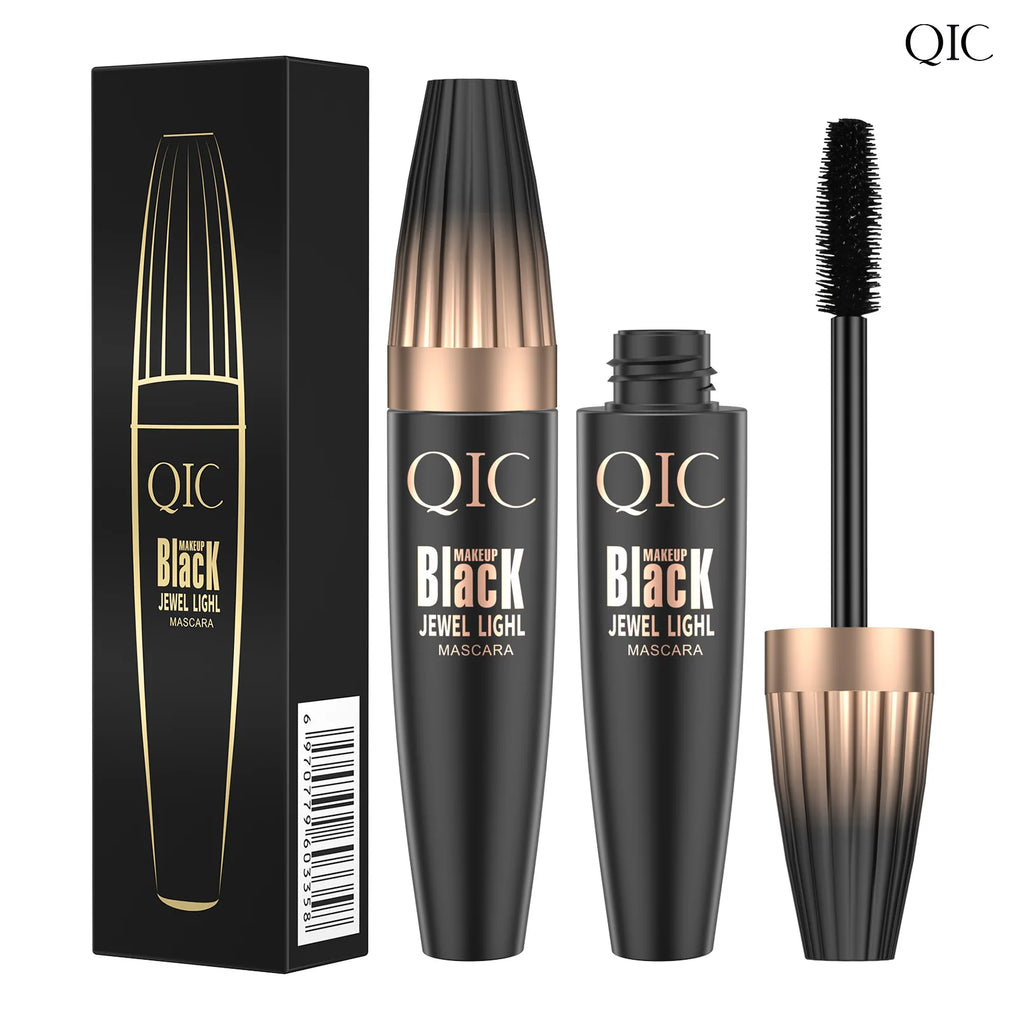 4D Silk Fiber Mascara Black Natural Volume and Length Liquid Mascara with Fiber extending Thickening and Waterproof Smudge-proof