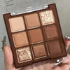 9 Colors Glitter Eyeshadow Palette Purple Lace Shimmer Pearlescent Matte Acrylic Eye Shadows Palette Waterproof Eye Make Up
