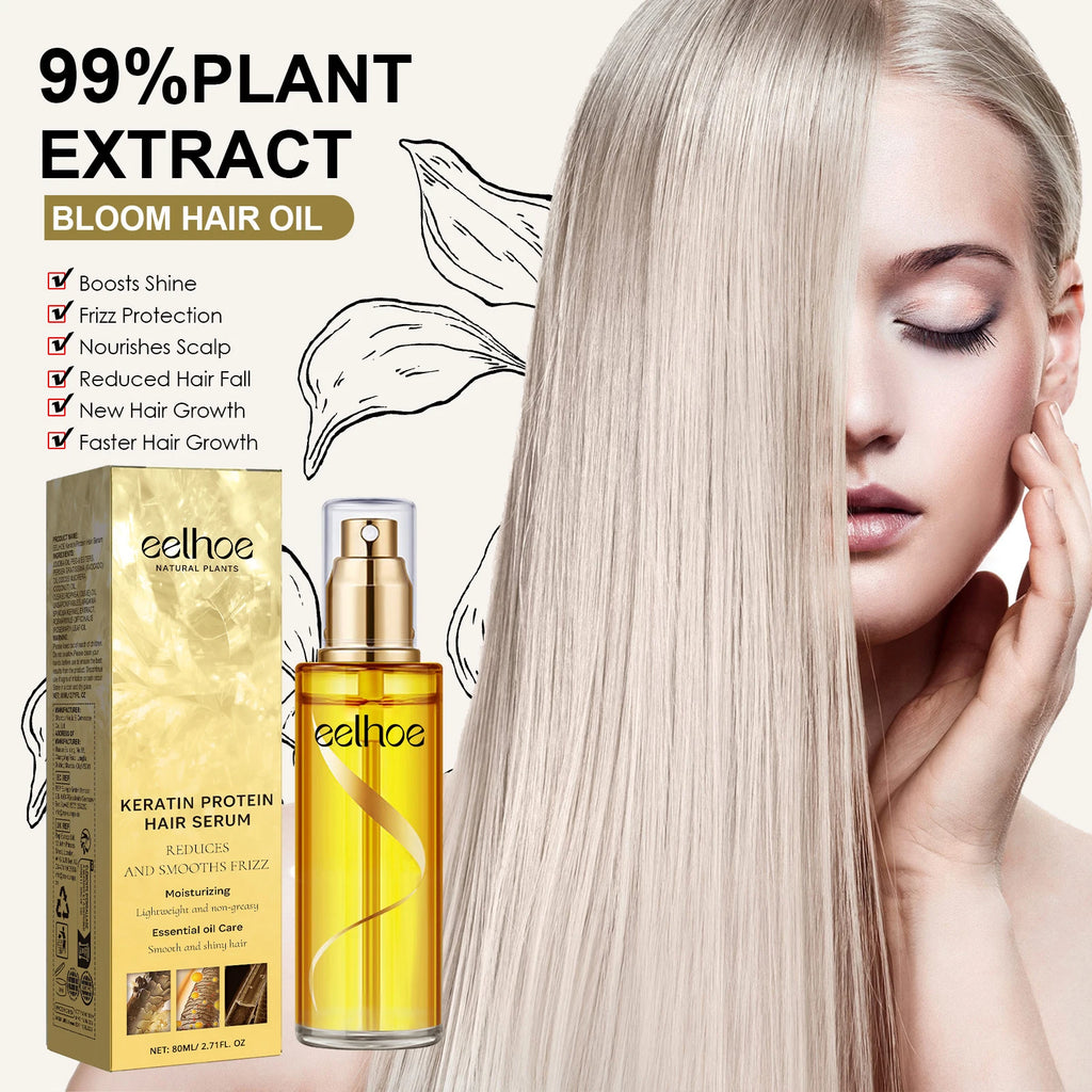 Keratin Hair Care Essence Spray Increase Gloss Improve Dry Curly Hair Reduce Hair Loss Nourish Scalp Moisturize Hair Care Serum