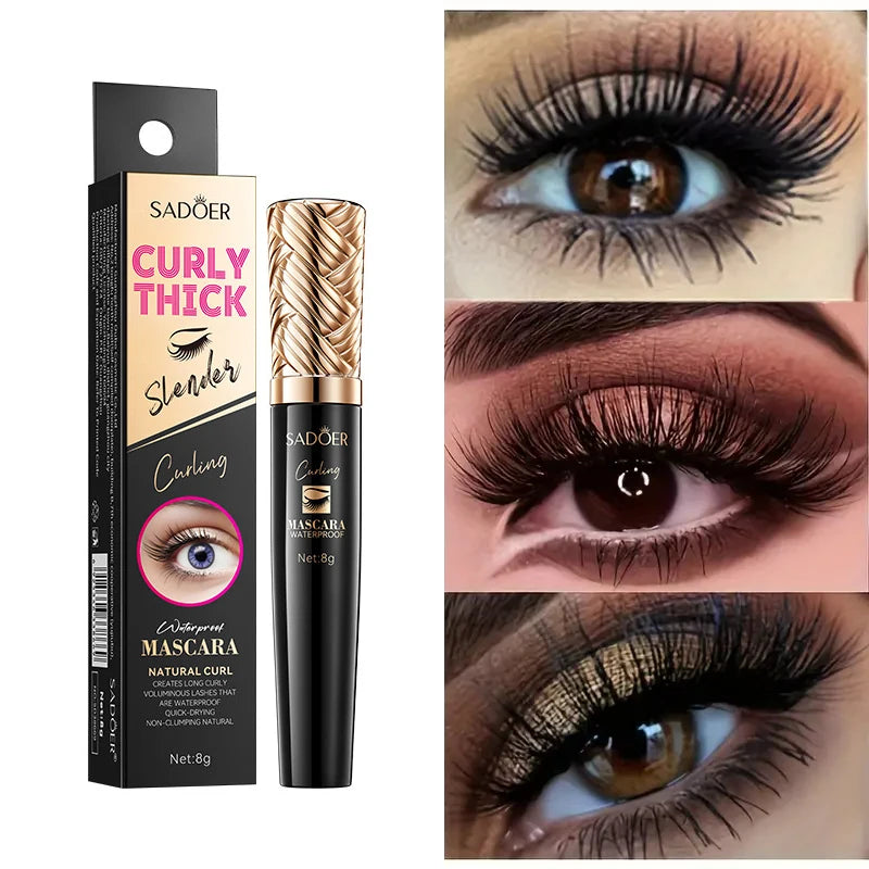 5D 8g Waterproof Mascara Lengthens Eyelashes Extension Black Silk Fiber Mascara Female Makeup Cosmetic Waterproof Mascara