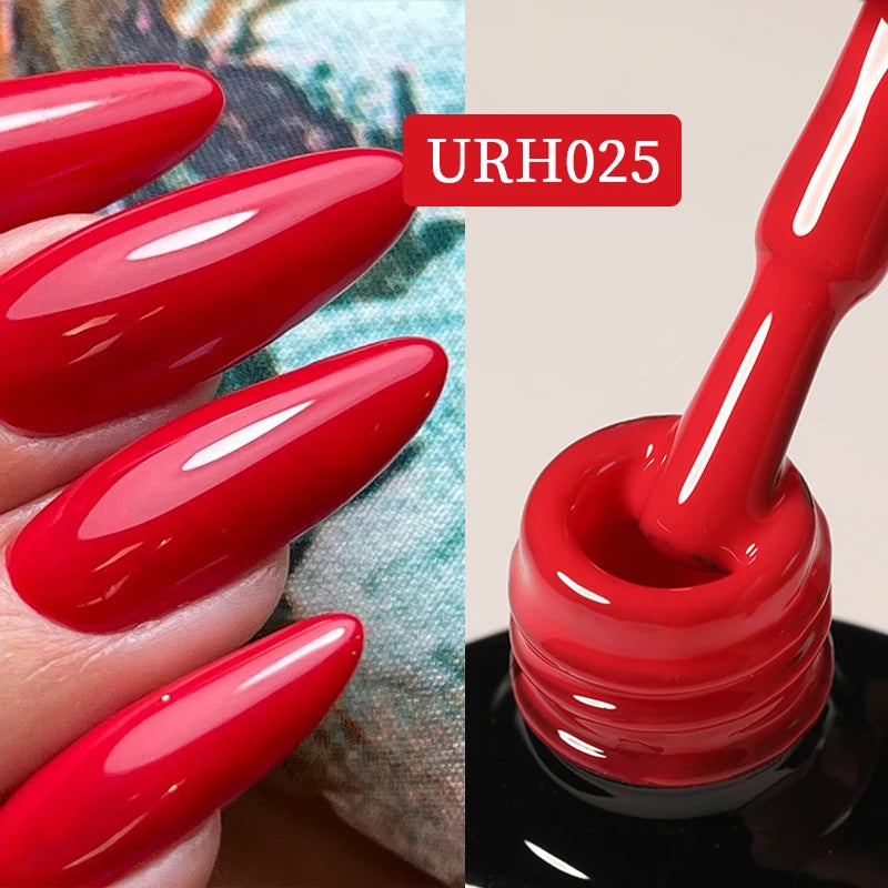 UR SUGAR 7ML Gel Nail Polish Red Glitter Sequins Manicure Semi Permanent Base Matte Top Coat Soak Off LED UV Nail Art Gel Varnis