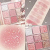 9 Colors Glitter Eyeshadow Palette Purple Lace Shimmer Pearlescent Matte Acrylic Eye Shadows Palette Waterproof Eye Make Up