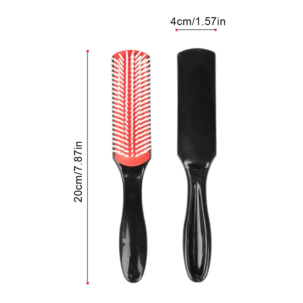 7 Rows Detangling Hair Brush Denman Detangler Hairbrush Scalp Massager Straight Curly Wet Hair Comb Salon Hairdressing