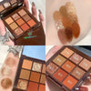 9 Colors Glitter Eyeshadow Palette Purple Lace Shimmer Pearlescent Matte Acrylic Eye Shadows Palette Waterproof Eye Make Up