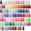 LILYCUTE 6Pcs/Set 7ML Gel DIY Nail Polish Bright Pink Semi Permanent Soak Off UV LED Gel Varnish Nail Art Design Manicure Kit