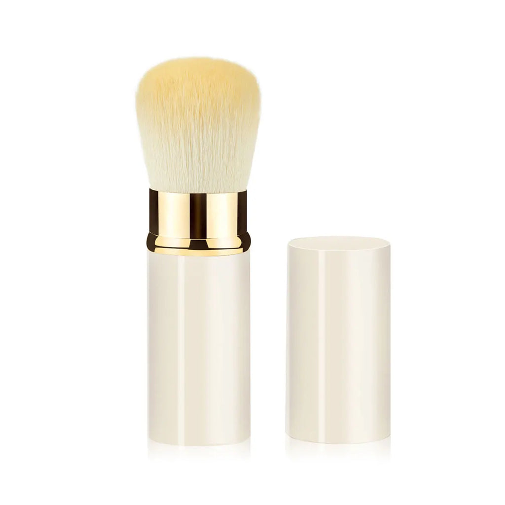 1pc Retractable Brush Makeup Brush Powder Blusher Powder Brush Mini Multi-function Portable With Aluminum Handle