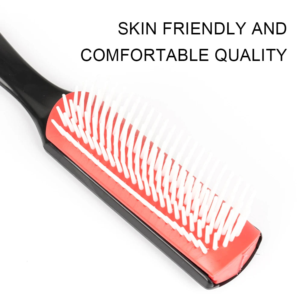 7 Rows Detangling Hair Brush Denman Detangler Hairbrush Scalp Massager Straight Curly Wet Hair Comb Salon Hairdressing