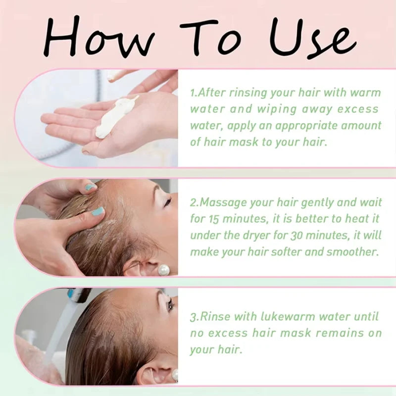 Rice Water and Rose Water Leave-In Conditioner Dry Frizzy Hair Hydrating Essence Cream Enhances Hair Elasticity & Luster Product