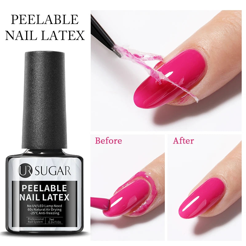 UR SUGAR 7ML Gel Nail Polish Red Glitter Sequins Manicure Semi Permanent Base Matte Top Coat Soak Off LED UV Nail Art Gel Varnis