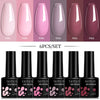 LILYCUTE 6Pcs/Set 7ML Gel DIY Nail Polish Bright Pink Semi Permanent Soak Off UV LED Gel Varnish Nail Art Design Manicure Kit