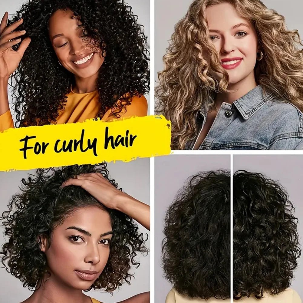 Castor Hair Care Oil Curl Defining Cream Set Non-stick Hydrates & eliminates frizz, Hair-Smoothing Anti-Frizz Cream to Define