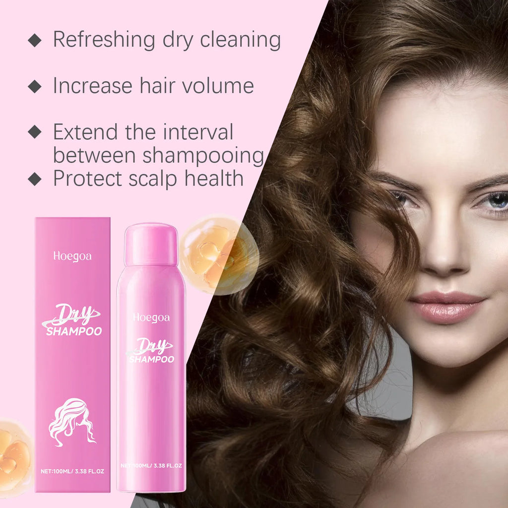 Dry Shampoo Spray Oil Control Refreshing Increase Hair Volume Improve Soft Collapse Greasy No Wash Fluffy Hair Spray