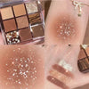 9 Colors Glitter Eyeshadow Palette Purple Lace Shimmer Pearlescent Matte Acrylic Eye Shadows Palette Waterproof Eye Make Up