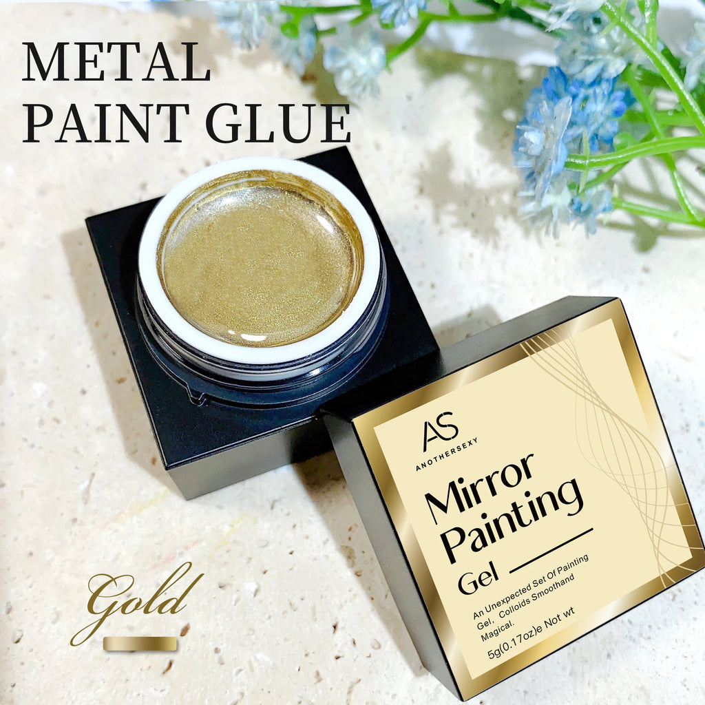 AS 5ml Silver Metallic Painting Liner Gel Polish Super Bright Mirror Gel Nail Polish Semi Permanent Lines French Nail