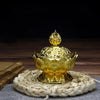 Copper Tower Incense Burner Sandalwood Incense Burner Lotus Incense Burner Incense Plug Ornaments Buddhist Temple Home Interior