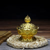 Copper Tower Incense Burner Sandalwood Incense Burner Lotus Incense Burner Incense Plug Ornaments Buddhist Temple Home Interior