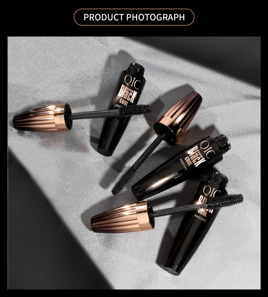 4D Silk Fiber Mascara Black Natural Volume and Length Liquid Mascara with Fiber extending Thickening and Waterproof Smudge-proof
