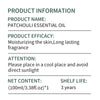 Patchouli essential oil for diffusers, moisturizing, nourishing, hydrating, massage essential oil