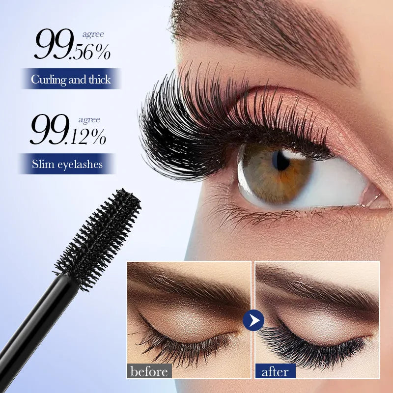 5D 8g Waterproof Mascara Lengthens Eyelashes Extension Black Silk Fiber Mascara Female Makeup Cosmetic Waterproof Mascara
