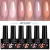 LILYCUTE 6Pcs/Set 7ML Gel DIY Nail Polish Bright Pink Semi Permanent Soak Off UV LED Gel Varnish Nail Art Design Manicure Kit